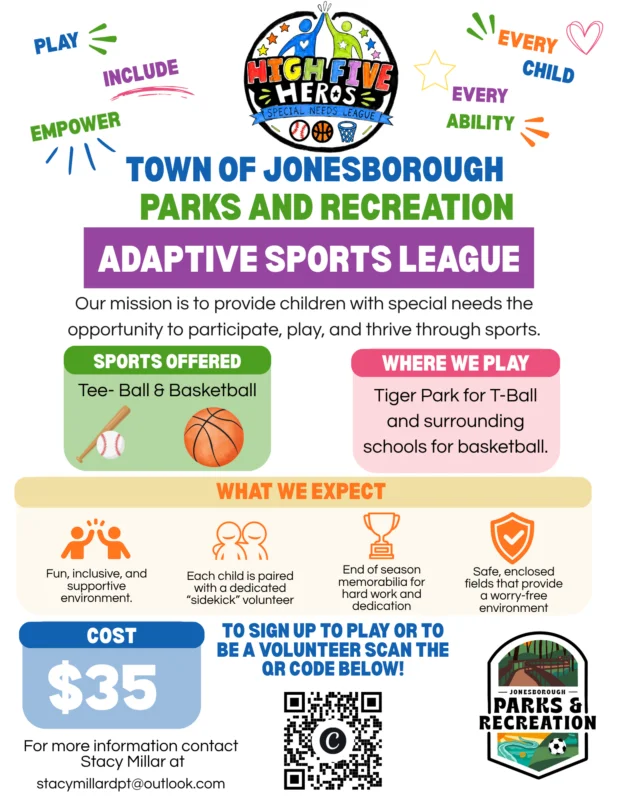 Adaptive League Flyer Parks & Recreation
