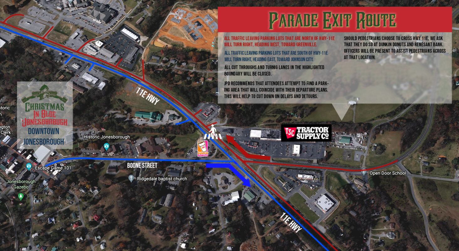 Jonesborough Christmas Parade Traffic Information