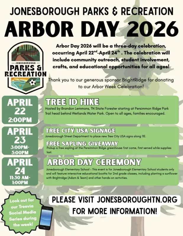 Arbor Day 2026 flyer
