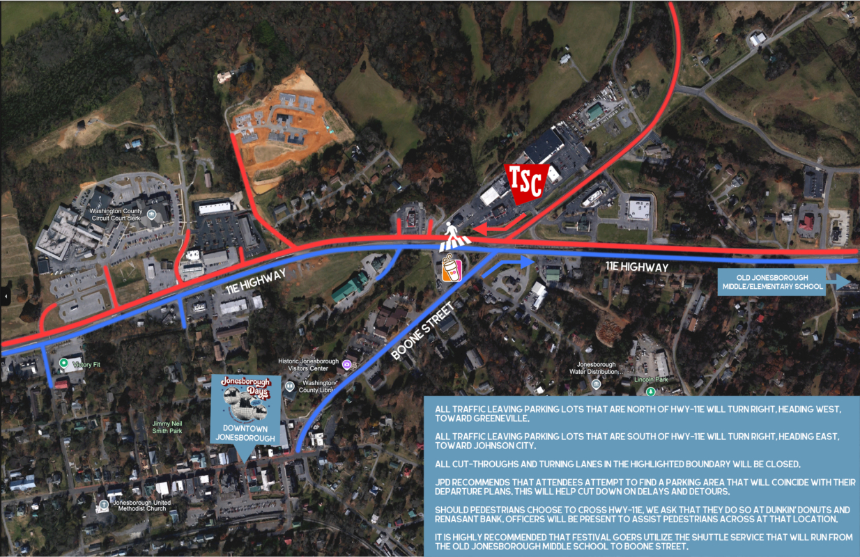 Jonesborough Days Fireworks Map