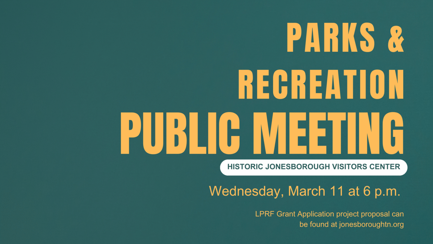 Public Meeting Graphic for Parks and Rec
