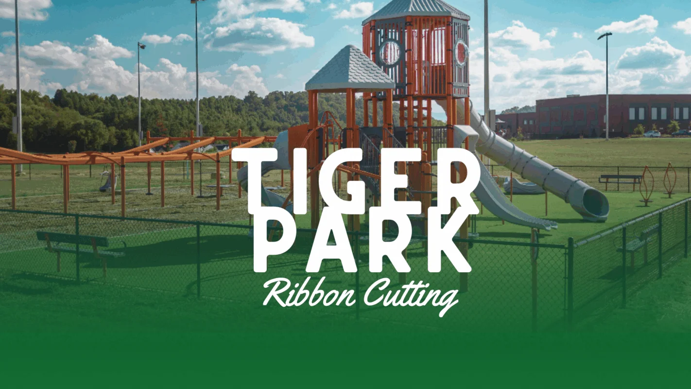 Tiger Park Ribbon Cutting Graphic